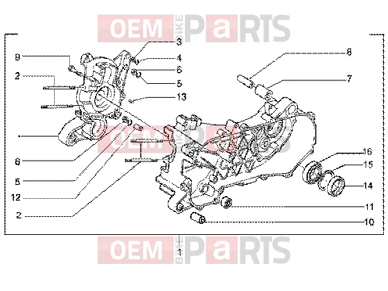 gilera Runner 50 SP Engine » Crankase
