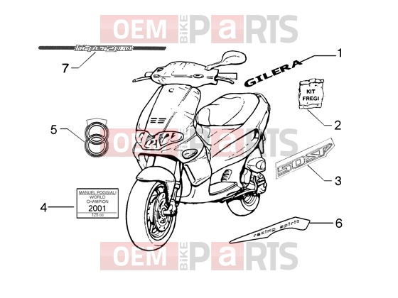 gilera Runner 50 SP váz » emblems