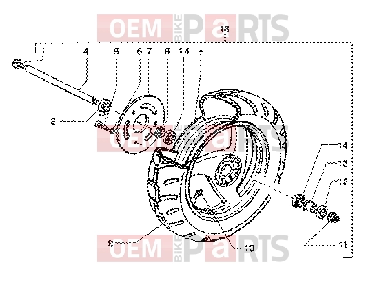 gilera Runner 50 SP Suspensions-Wheels » Front wheel
