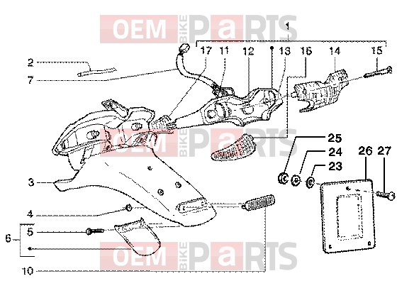 gilera Runner 50 SP Electrical system » Rear tail lamp
