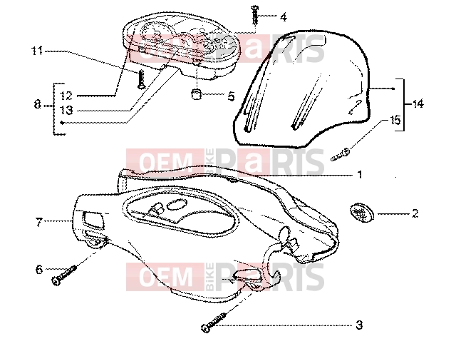 gilera Runner 50 SP Handlebars » Speedometers kms-handlebar covers