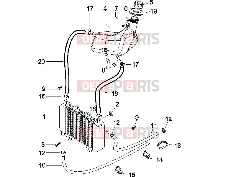 gilera 2006 Runner 50 SP -SC- Frame - Plastic parts - Coachwork » Cooling system
