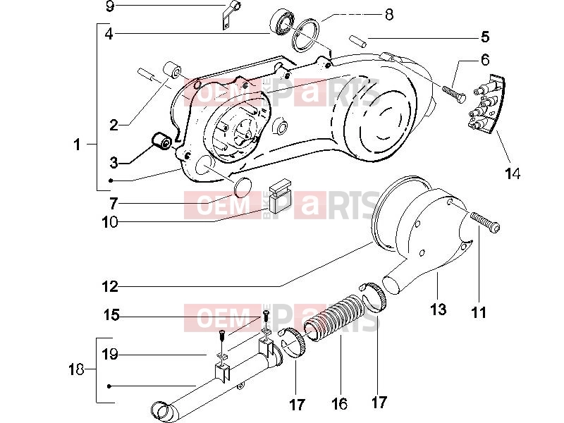 gilera 2006 Runner 50 SP -SC- Engine » Crankcase cover - Crankcase cooling