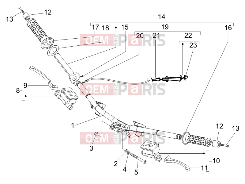 gilera 2006 Runner 50 SP -SC- Handlebars/Steering » Handlebars - Master cil.
