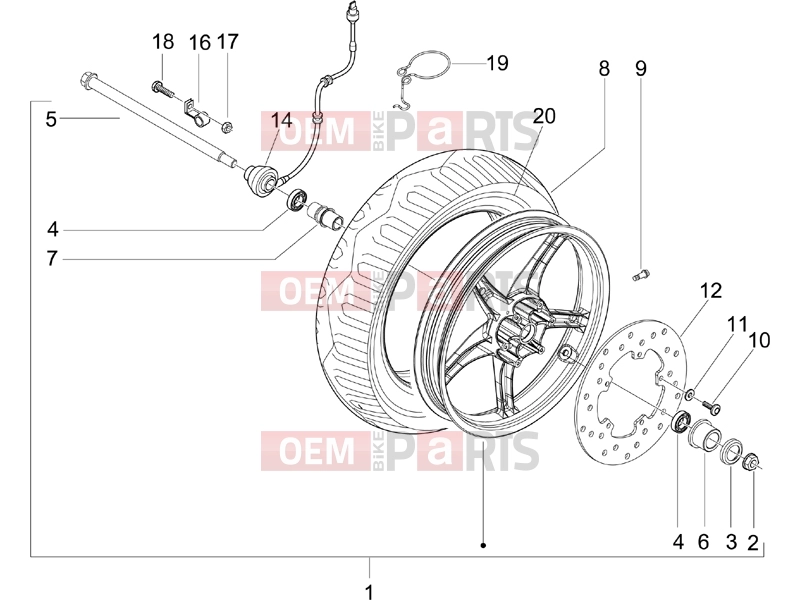 gilera 2007 Runner 50 SP -SC- Suspensions - Wheels » Front wheel