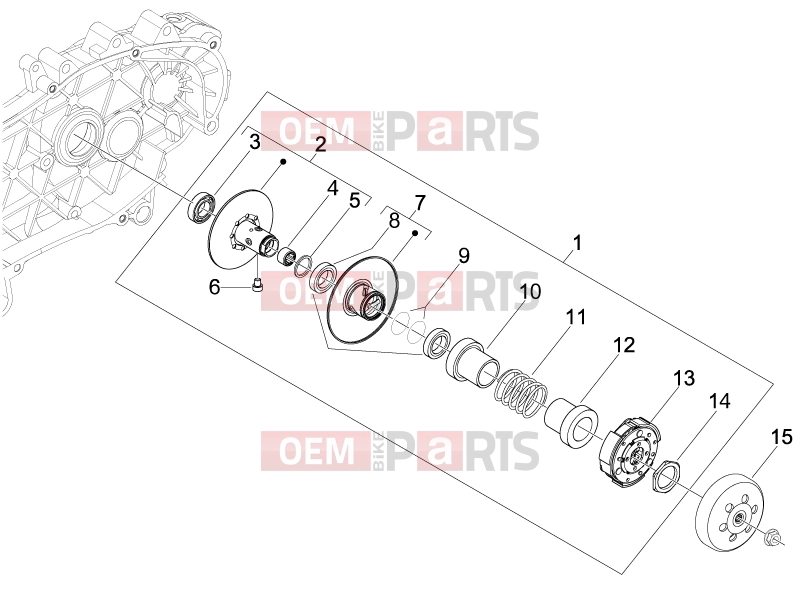 gilera 2012 Runner 50 SP Engine » Driven pulley