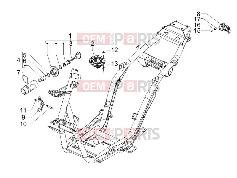 gilera 2012 Runner 50 SP Frame - Plastic parts - Coachwork » Locks
