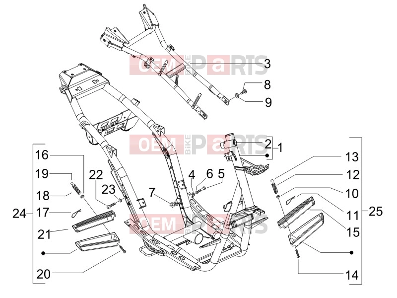 gilera 2014 Runner 50 SP Frame - Plastic parts - Coachwork » Frame/bodywork