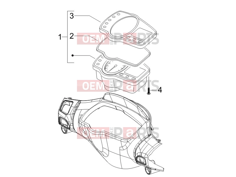gilera 2016 Runner 50 SP Handlebars/Steering » Meter combination - Cruscotto