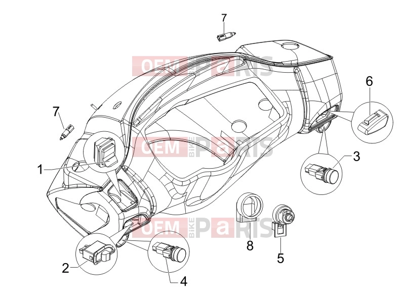 gilera 2017 Runner 50 SP Electrical system » Selectors - Switches - Buttons