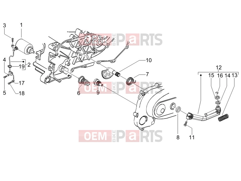 gilera 2017 Runner 50 SP Engine » Stater - Electric starter