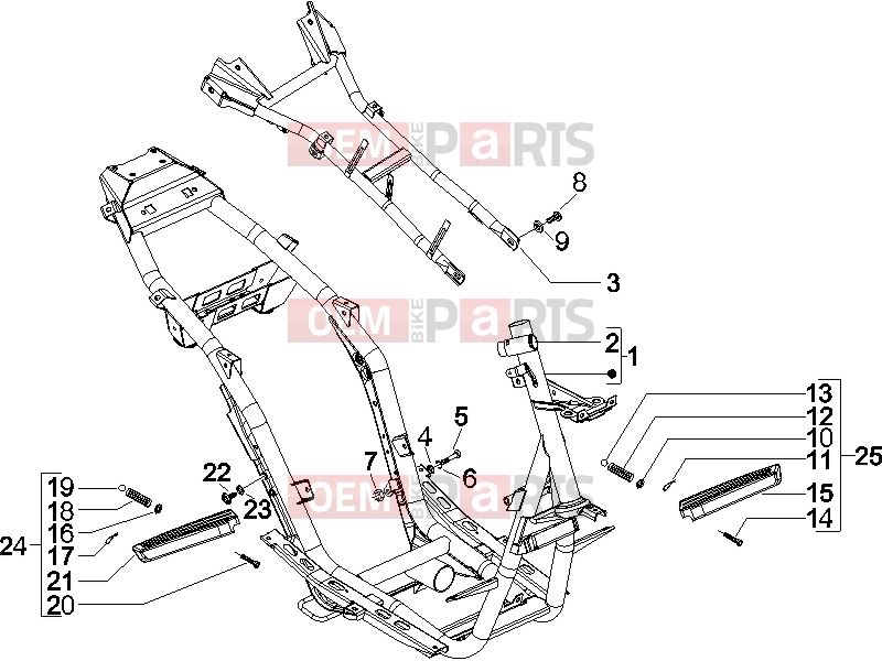 gilera 2007 Runner 50 SP Frame - Plastic parts - Coachwork » Frame/bodywork