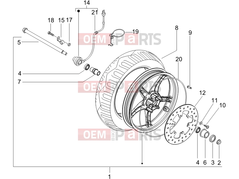 gilera 2007 Runner 50 SP Suspensions - Wheels » Front wheel