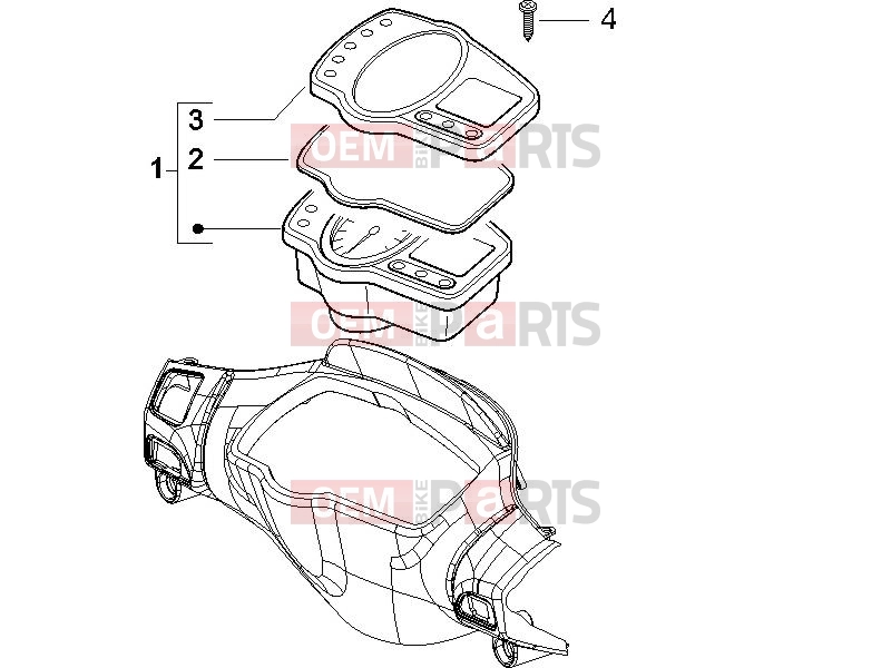 gilera 2007 Runner 50 SP Handlebars/Steering » Meter combination - Cruscotto
