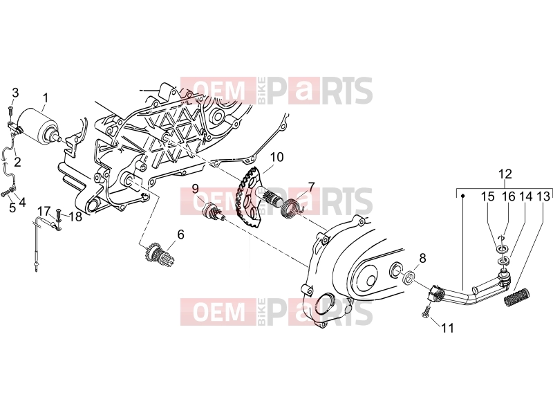 gilera 2007 Runner 50 SP Engine » Stater - Electric starter