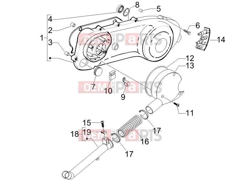 gilera 2008 Runner 50 SP Engine » Crankcase cover - Crankcase cooling