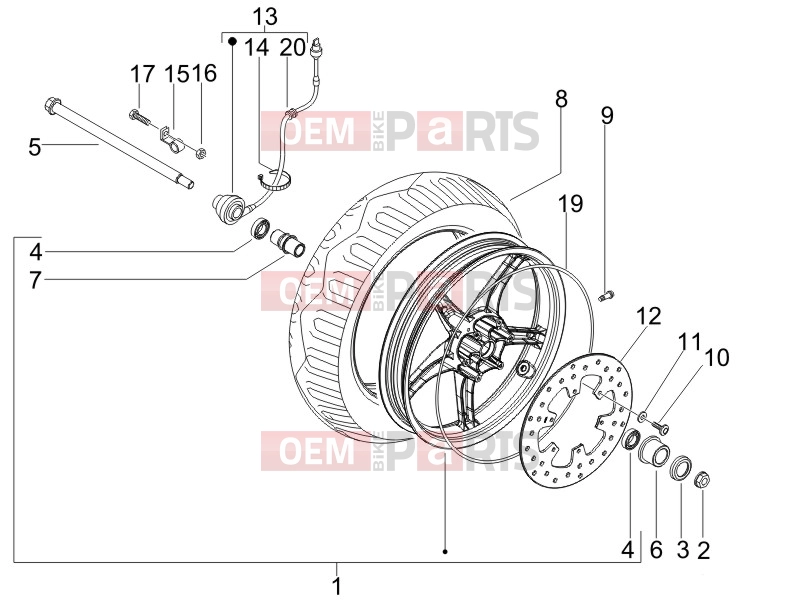 gilera 2008 Runner 50 SP Suspensions - Wheels » Front wheel