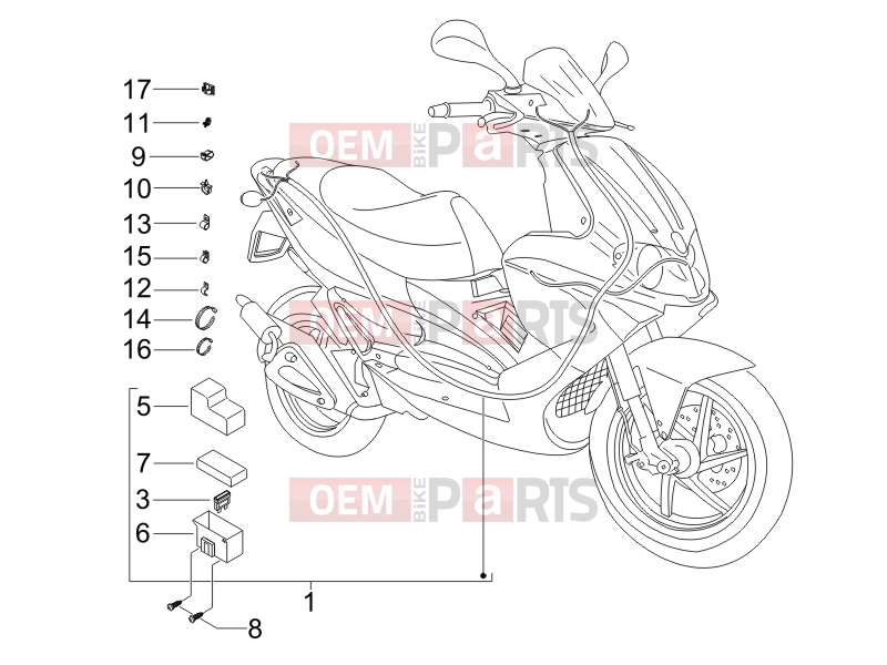 gilera 2005 Runner 50 SP Race Electrical system » Main cable harness