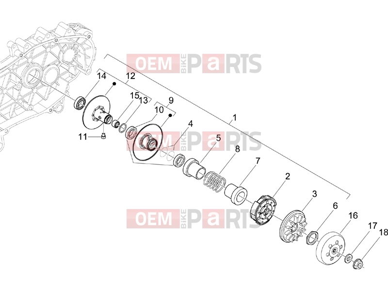 gilera 2013 Runner 125 ST 4T Engine » Driven pulley