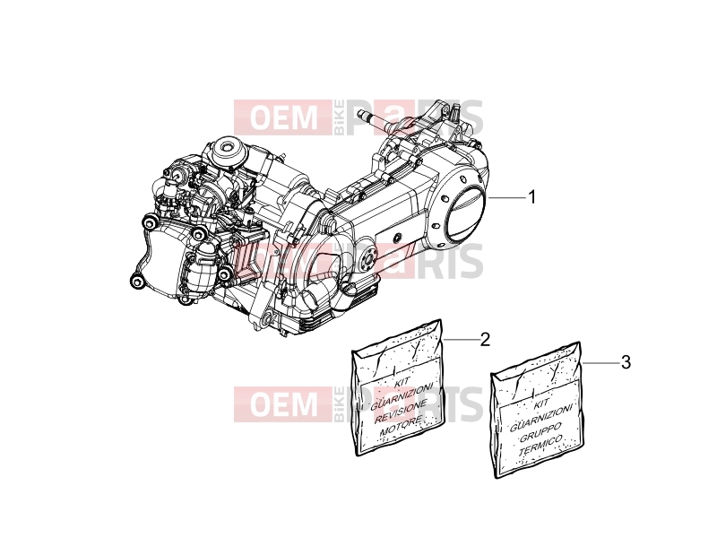 gilera 2013 Runner 125 ST 4T Engine » Engine, assembly