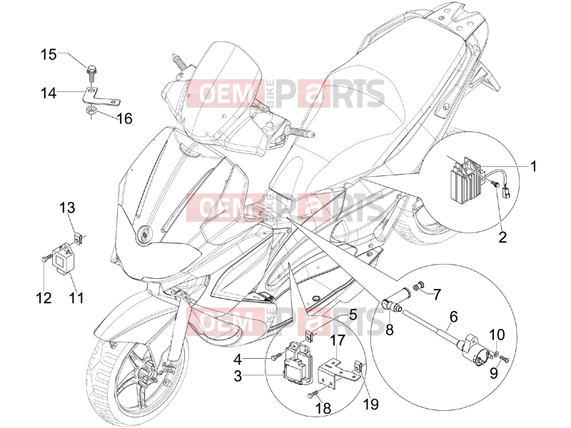 gilera 2013 Runner 125 ST 4T Electrical system » Voltage Regulators - Electronic Control Units (ecu) - H.T. Coil