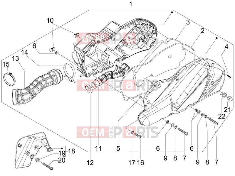 gilera 2016 Runner 125 ST 4T Engine » Air filter