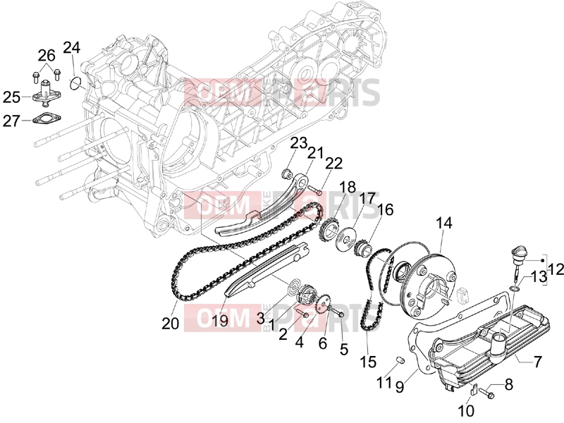 gilera 2008 Runner 200 ST 4T Engine » Oil pump