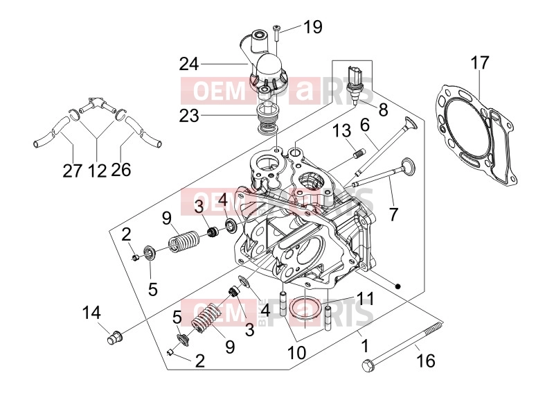 gilera 2009 Runner 200 ST 4T Engine » Head unit - Valve