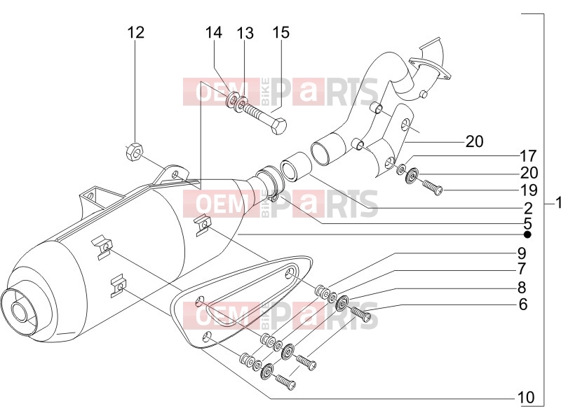 gilera 2006 Runner 125 VX 4T Engine » Silencer