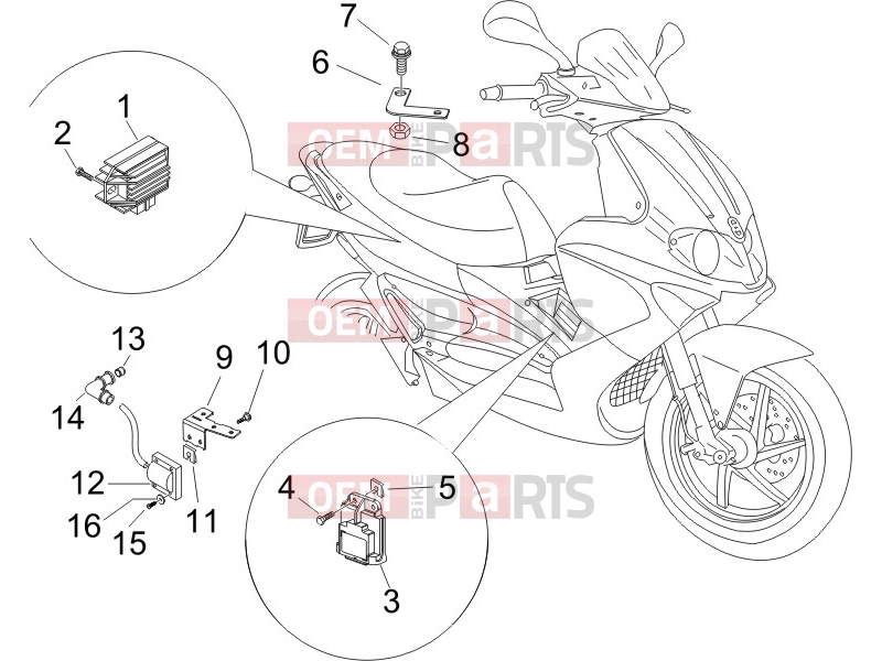 gilera 2006 Runner 125 VX 4T Electrical system » Voltage Regulators - Electronic Control Units (ecu) - H.T. Coil