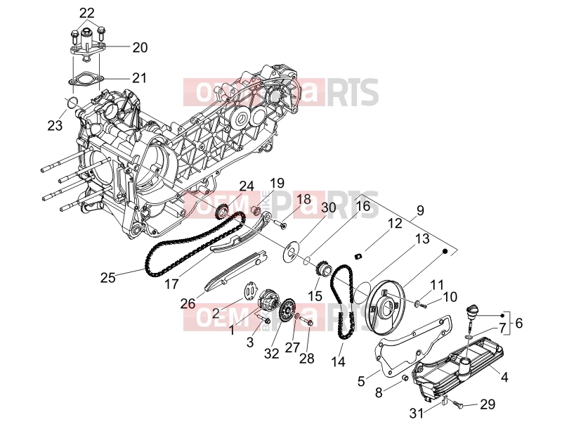 gilera 2007 Runner 125 VX 4T Engine » Oil pump