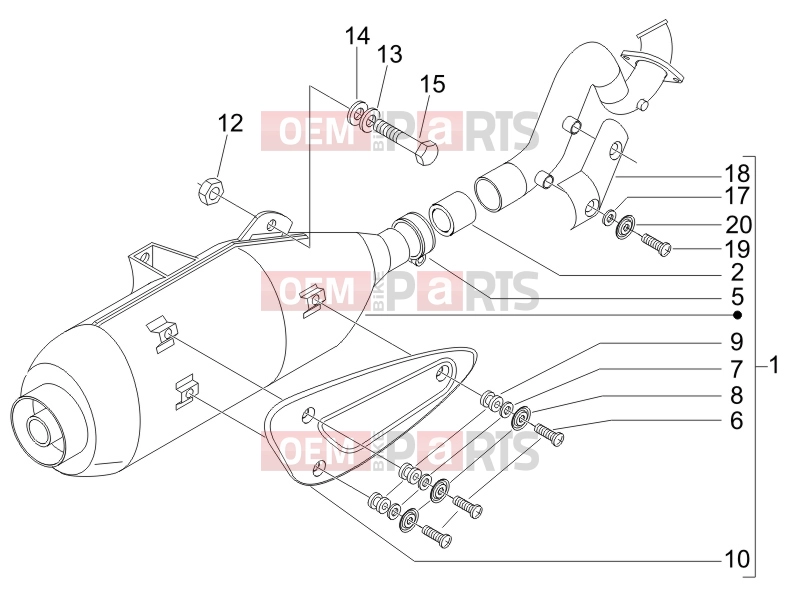 gilera 2007 Runner 125 VX 4T -SC- Engine » Silencer