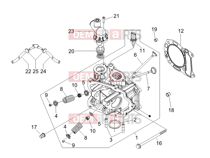 gilera 2007 Runner 125 VX 4T Serie Speciale Engine » Head unit - Valve