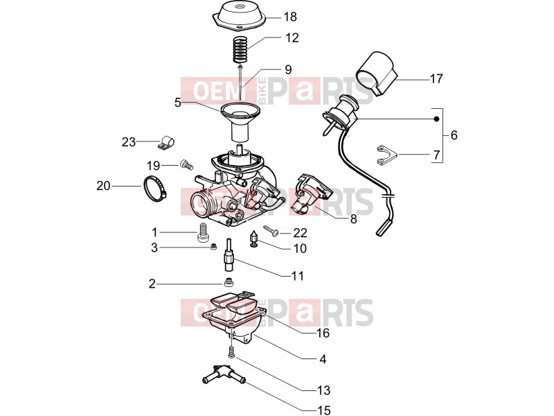 gilera 2005 Runner 200 VXR 4T Engine » Carburetor's components