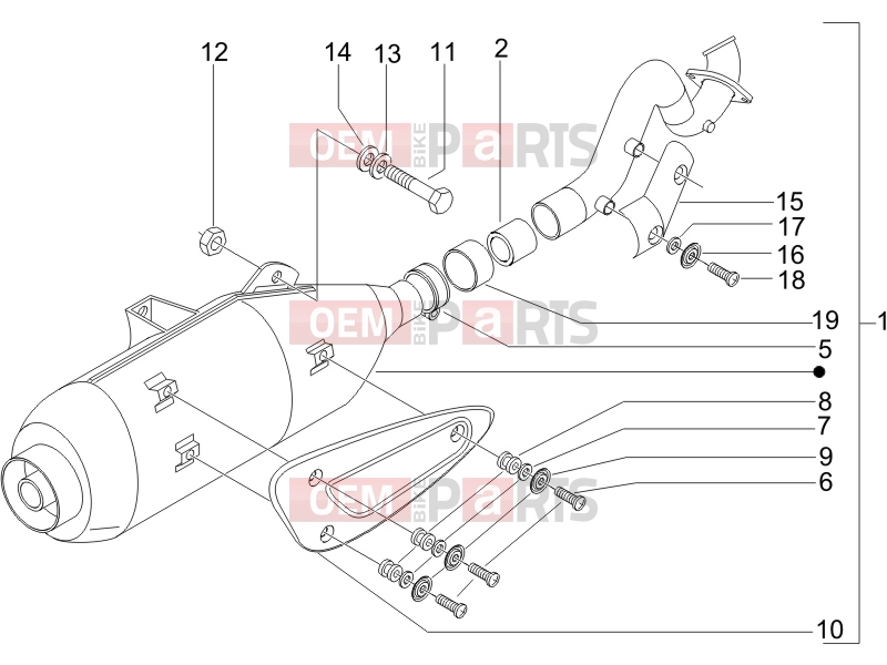 gilera 2005 Runner 200 VXR 4T Engine » Silencer