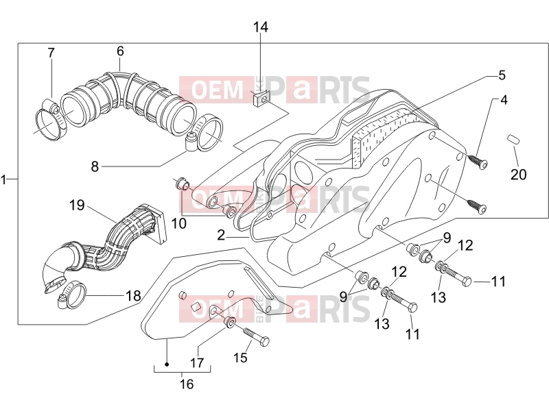 gilera 2006 Runner 200 VXR 4T Engine » Air filter