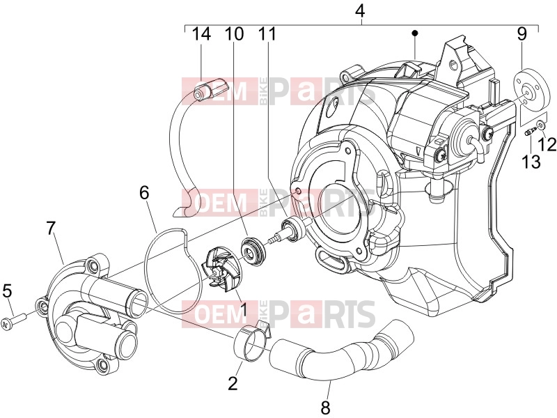 gilera 2006 Runner 200 VXR 4T Engine » Cooler pump