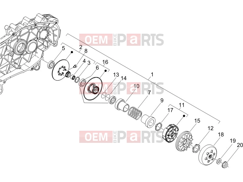 gilera 2006 Runner 200 VXR 4T Engine » Driven pulley
