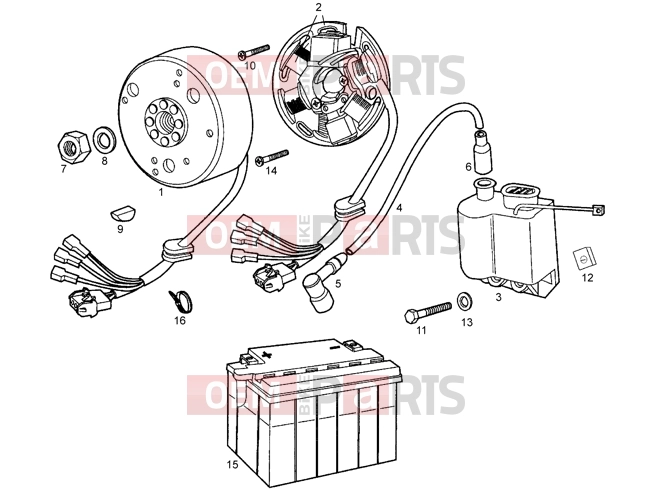 gilera SMT Electrical system » Magneto assembly