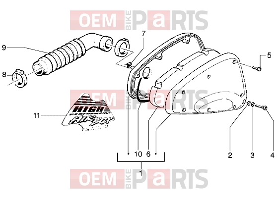 gilera Stalker 50 Engine » Air cleaner
