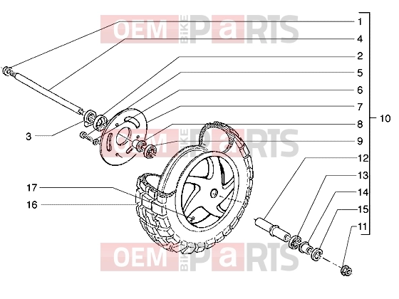 gilera Stalker 50 Suspensions-Wheels » Front wheel
