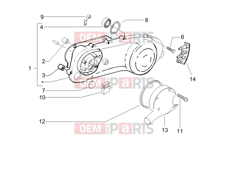 gilera 2005 Stalker 50 Engine » Crankcase cover - Crankcase cooling