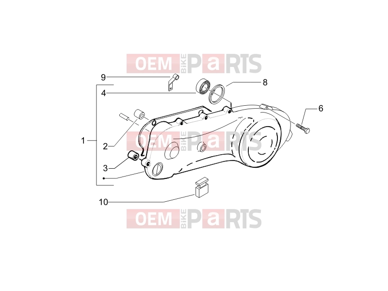gilera 2007 Stalker 50 Engine » Crankcase cover - Crankcase cooling