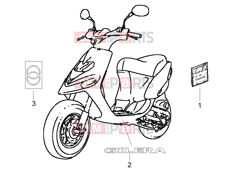 gilera 2007 Stalker 50 Frame - Plastic parts - Coachwork » Plates - Emblems