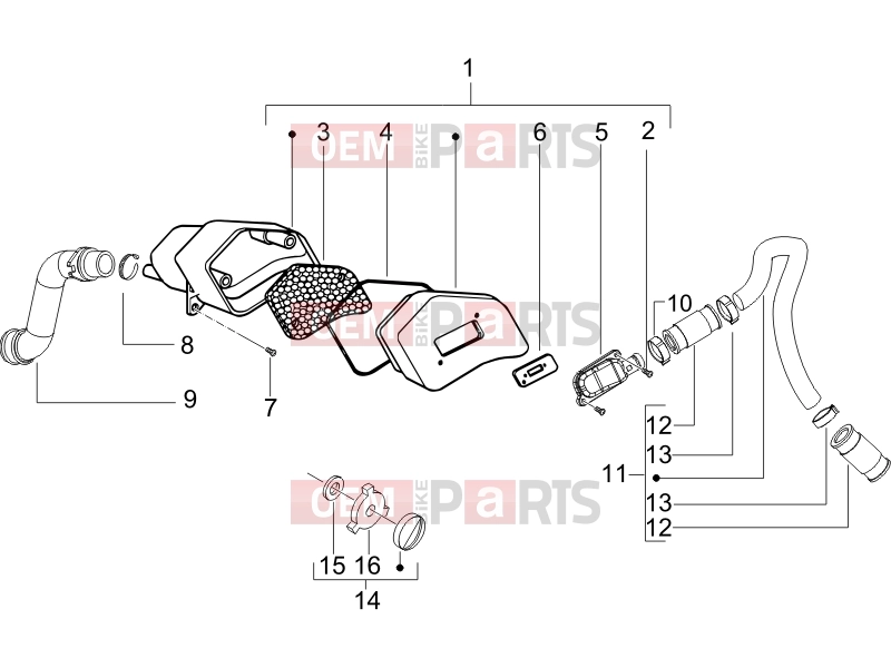gilera 2007 Stalker 50 Engine » Secondary air box