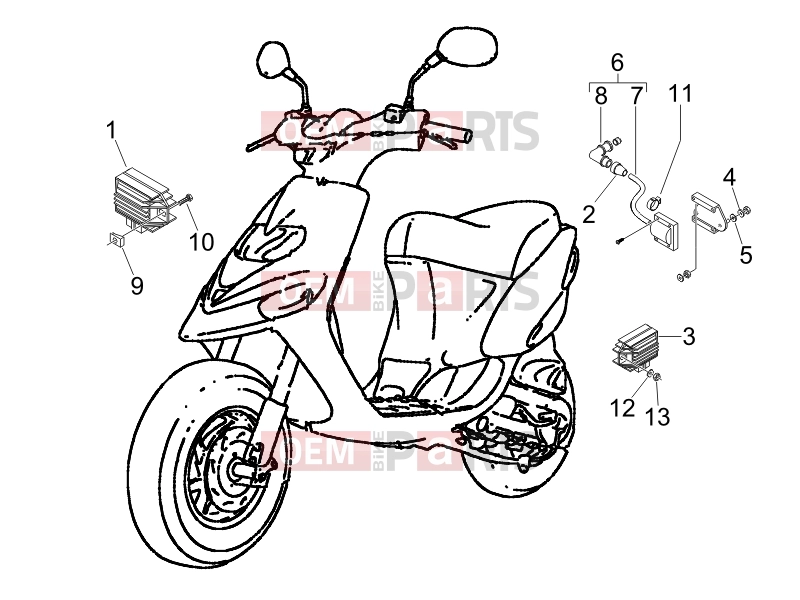 gilera 2008 Stalker 50 Electrical system » Voltage Regulators - Electronic Control Units (ecu) - H.T. Coil