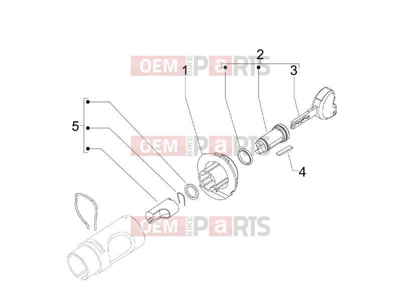 gilera 2009 Stalker 50 Frame - Plastic parts - Coachwork » Locks