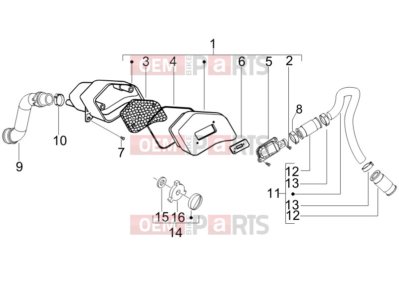 gilera 2010 Stalker 50 Engine » Secondary air box