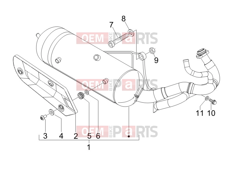 gilera 2010 Stalker 50 Engine » Silencer