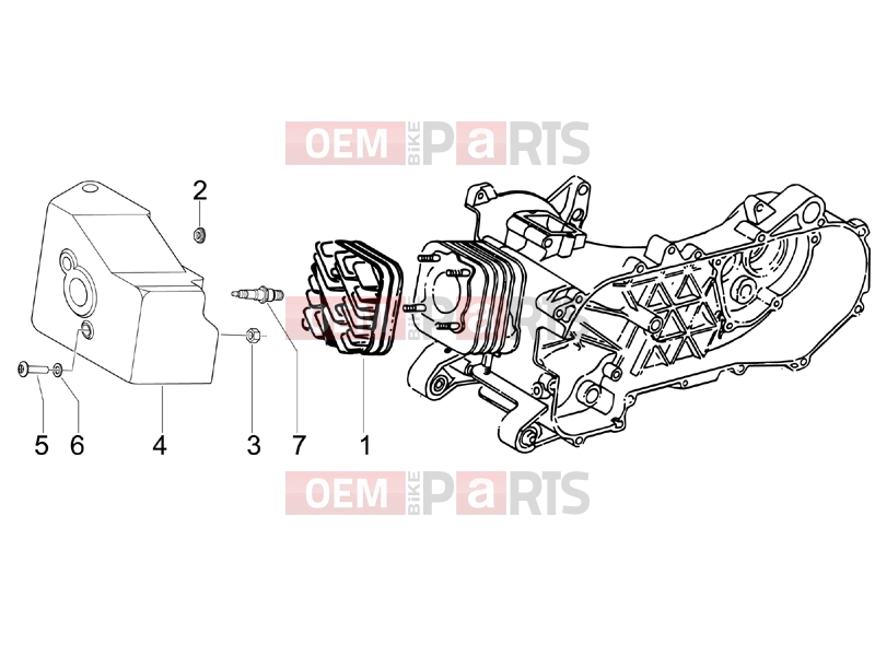 gilera 2011 Stalker 50 Engine » Cylinder head cover
